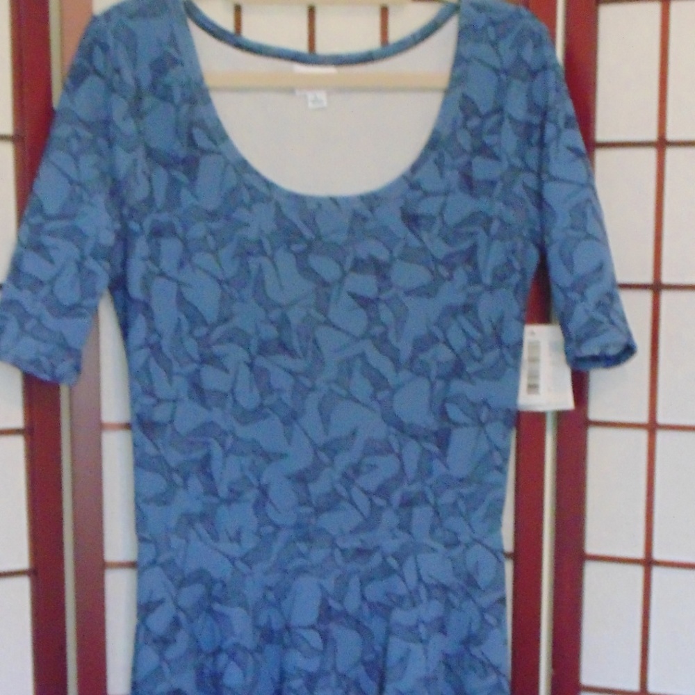 Blue LuLaRoe Dress with bird print